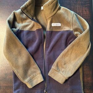 Columbia Kids' Two-Tone Fleece Jacket - Black and Green